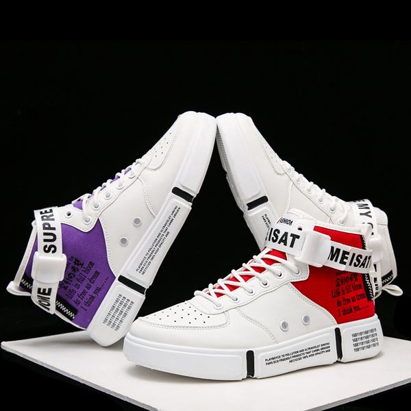 

klywoo обувь мужские кроссовки ботильоны большой размер 39-46 justin bieber men boots суперзвезда хип-хоп обувь мужская high top обувь casua, Black