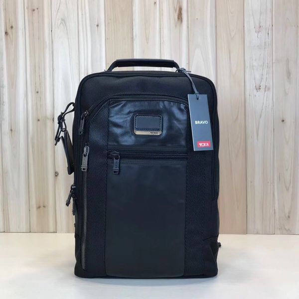 

New balli tic nylon tumi 232682 pell leather backpack ca ual bu ine travel computer knap ack