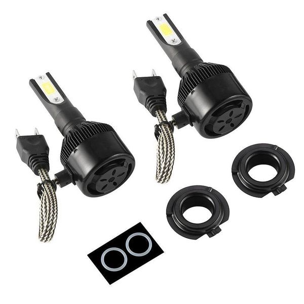 

h7 led cob headlight bulb 110w 12000lm 6000k super bright high power black