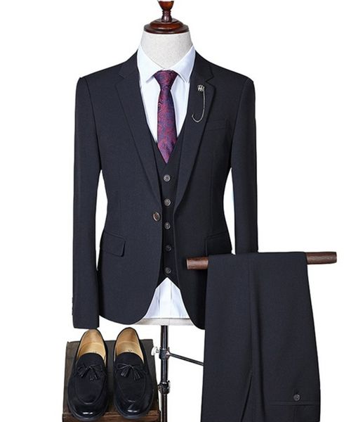 

suit mens grey/white/champagne 3 piecessuit business groom jacket tuxedos for wedding evening(blazer+vest+pants, White;black