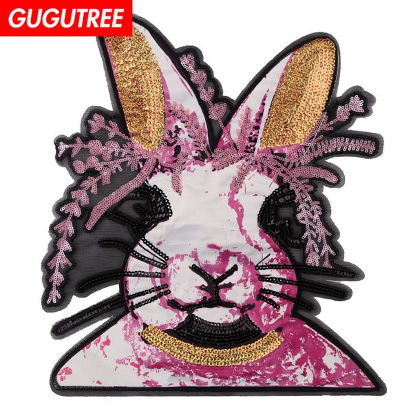 

вышивка с блестками, кроличьи заплатки для курток, печать кроличьих значков, аппликации для джинсов, заплатки для одежды a110, Black