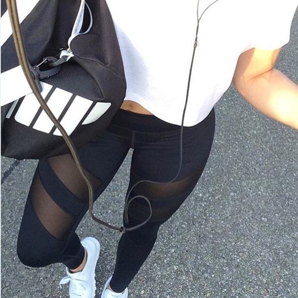 

yoga outfits fitness sport workout pants s-xl hip up women leggings slim high waist stretch gym, White;red