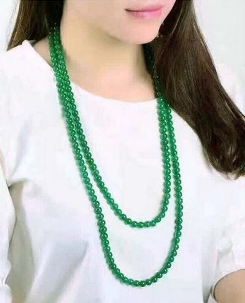 

fine jewelry 8mm 10mm red jade round gemstone beads necklace drop shipping, Silver