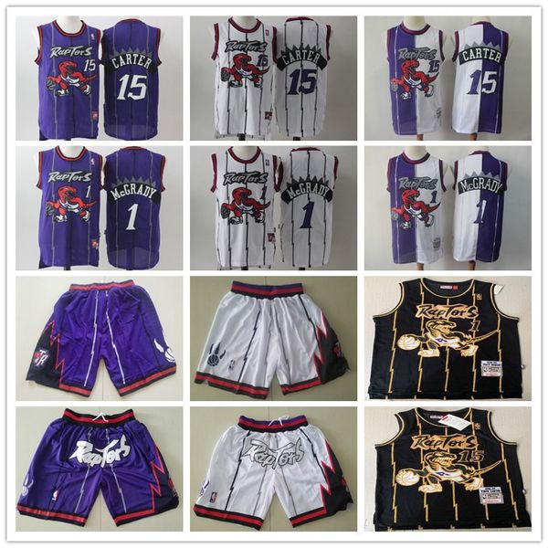 

Рапторы мужские Торонто Винс Картер возврат Джерси 15 Трейси Макгрейди 1 баскетбол шорты баскетбол Джерси фиолетовый белый черный золото