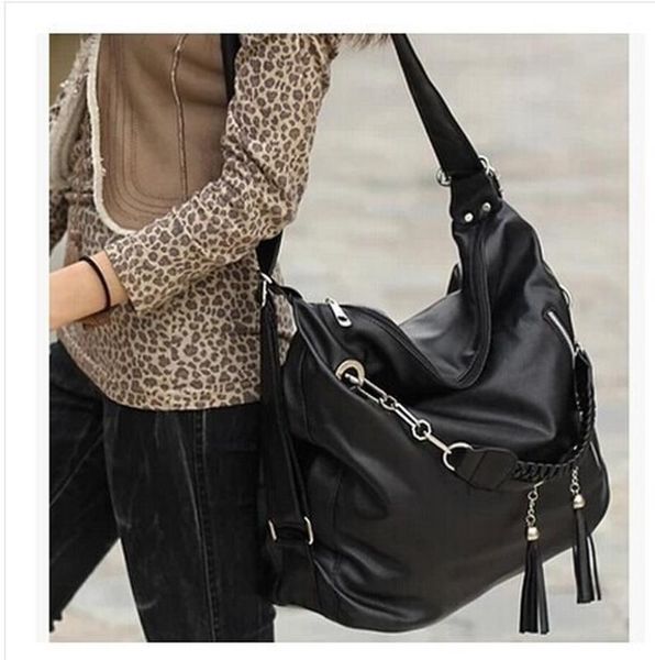 

new style ladies tassel bag chain backpack large capacity backpack travel women cute women