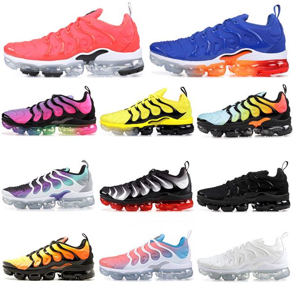 

2019 run men running shoes tns xmaorvap plus fuchsia black olympic pink rise volt sunset game royal tn fashion brand runners sneakers, White;red