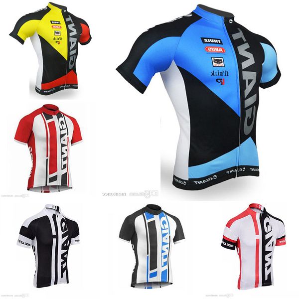 

giant team cycling short sleeves jersey men bike clohes simple style summer comfortable bicycle sport ropa ciclismo hombre e60801, Black