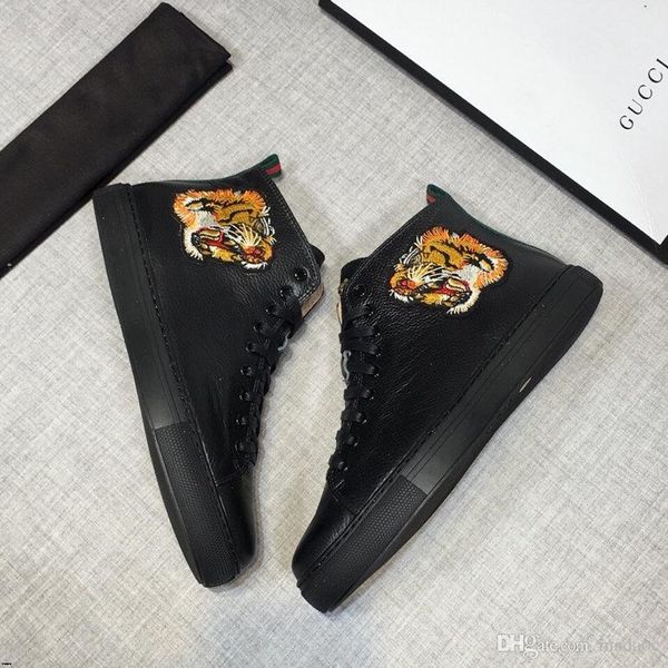 

19fw new men casual shoes fashion high flats shoes solid lace up ankle boots outside footwear sneakers sapato masculino yecq4, Black