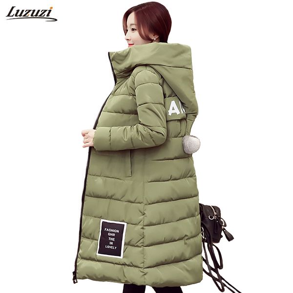

1pc winter jacket women casacos feminino inverno hooded thickening cotton parka for women winter coat chaquetas mujer z, Black