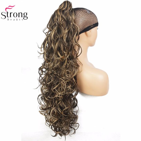 

Hair Extensions & Wigs StrongBeauty Long Curly Claw Clip Ponytail Hairpiece Hair Extensions 32 inch Synthetic Heat Resistant Fiber, Black