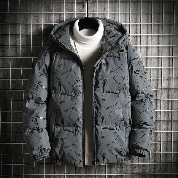 

mens long sleeve winter thick coat overcoat casual warm hooded outwear jacket, Black