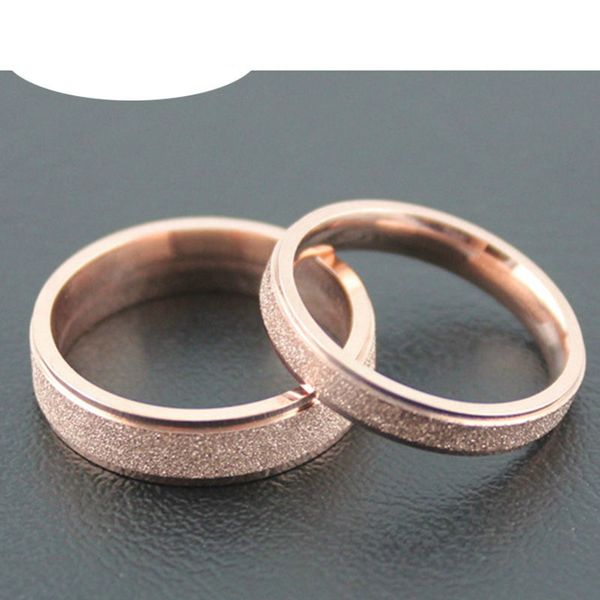 

2020 lq нержавеющей стали свадебных аксессуаров муж и жена скраб гипсофил золото выросло мужские кольца диапазона ювелирных изделий оптовой, Silver