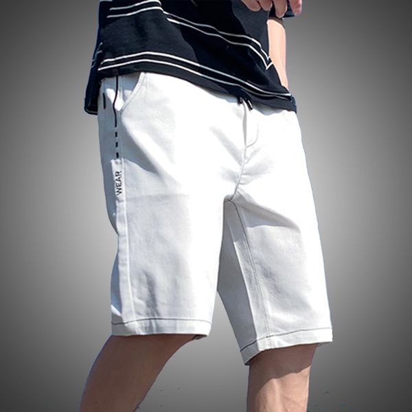 

men shorts sumemr pure color shorts white bermudas male chorts hombre casual streetwear short pants office wear bottoms, White;black