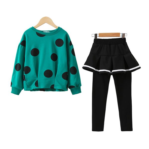 

pot clothing baby girls skirt 2 pcs sets 2020 new fashion children clothing baby clothes autumn winter girls 2 6 12, White