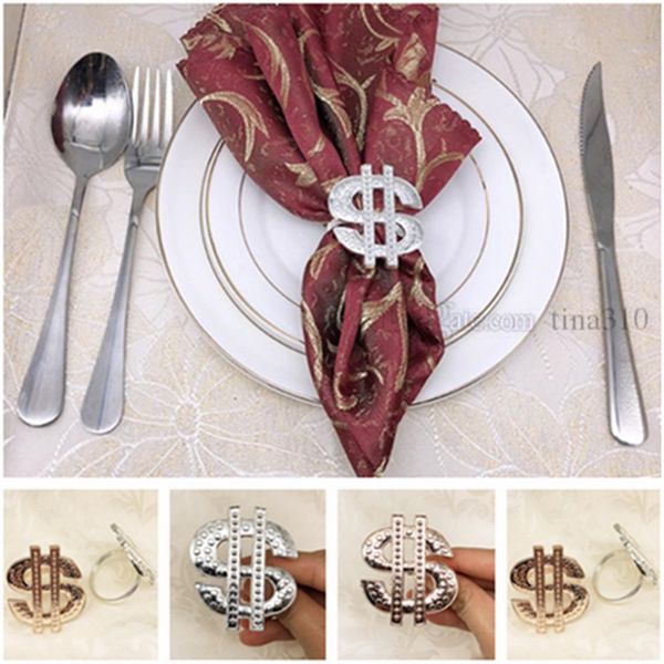 

fashion golden, silver, rose gold metal napkin buckle napkin ring western restaurant napkin decoration ring t9i005