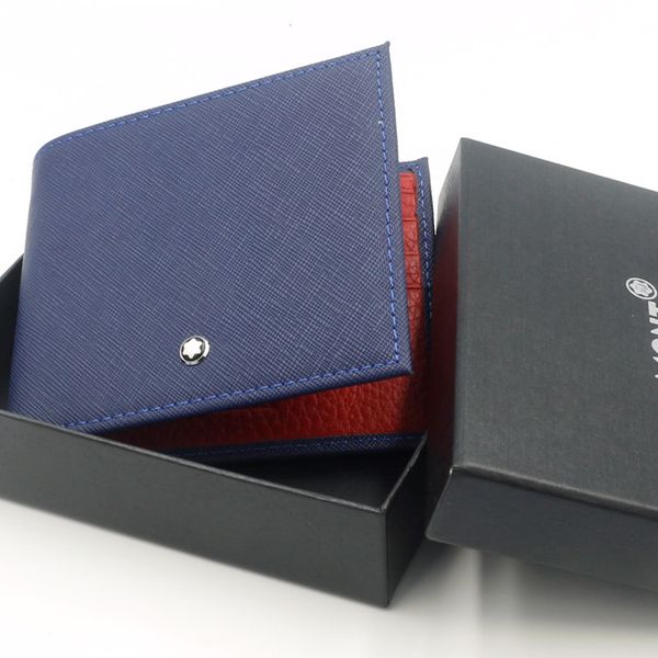 

german brand men luxurious genuine leather mb wallet double color stitching cash clip,man cufflink party accessories luxury cuff links, Silver