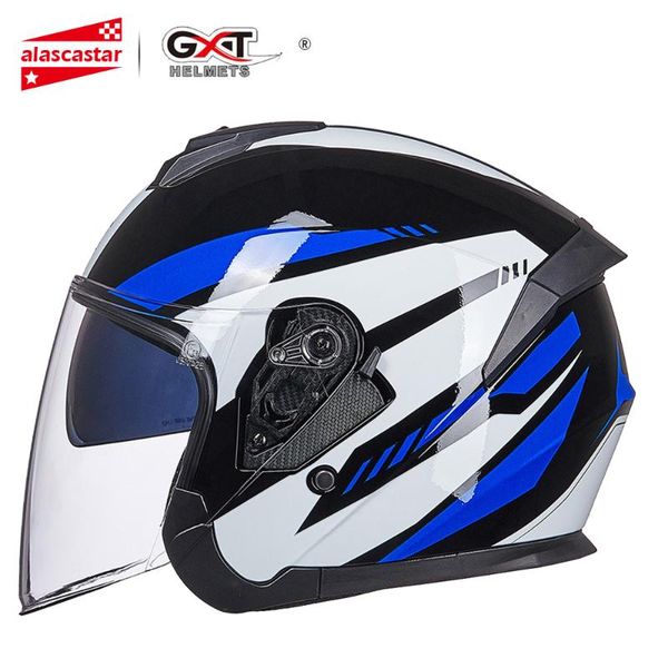 

gxt мотоциклетный шлем мужчины capacete casco moto шлем половина лица скутер мотоцикл верхом double lens для мужчин женщин
