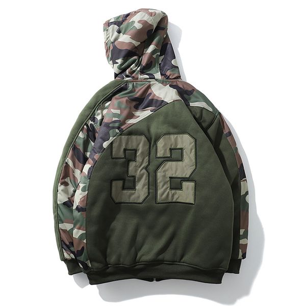 

drop shipping winter camouflage jacket block hooded jacket parkas men jackets coat male oversize fashion padded parka, Black