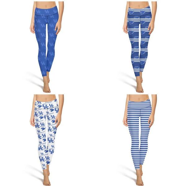 

kentucky wildcats basketball blue fashion women's custom yoga pants 90 degrees casual skinny suitable for training leggings gary white, Black