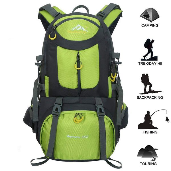 

hiking backpack 50l rucksacks waterproof backpack men outdoor camping gym bags travel bag women large sport bags