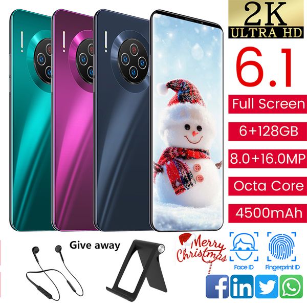 

m31 6.1-inch android phone 6g + 128g small tablet pc hd glass 3g internet call smartphone