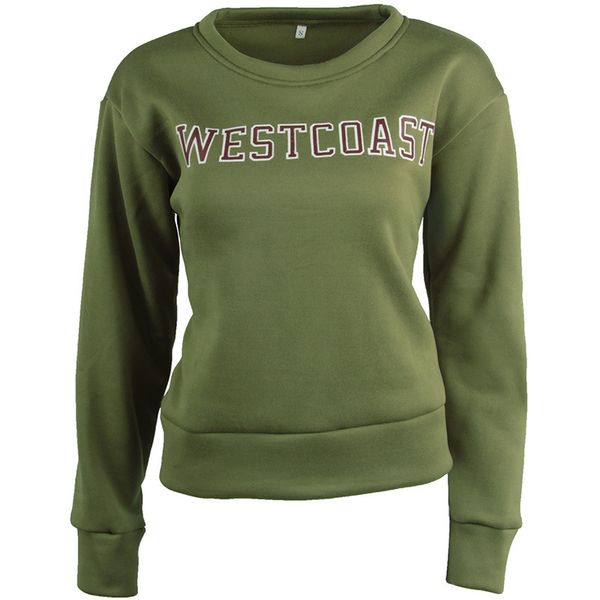 

womens designer letter printed sweater wild long sleeve pullover plus velvet shirt womenz8ed, Black;brown