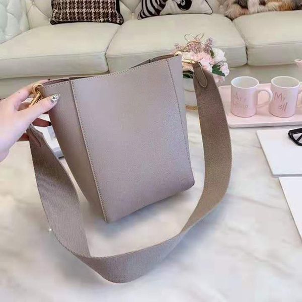 

pink sugao women shoulder bag cow genuine leather shoulder bag bucket fashion women purse 2019 new style crossbody purse 5color