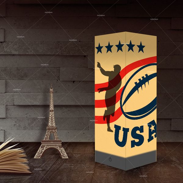 

rugby paper shadow night light creative usb warm white table lamp for home room atmosphere lamp children's birthday gift