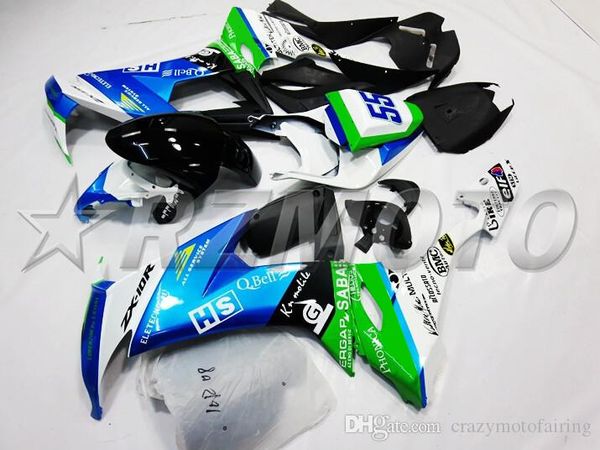 

new abs motorcycle bike fairings kits fit for kawasaki ninja zx10r 2008 2009 2010 zx-10r 08 09 10 fairing bodywork set custom blue green