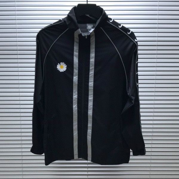 

2020 casual luxury designer quality men's shirts camisa masculina print long sleeve shirt mens dress shirts daisy black, White;black
