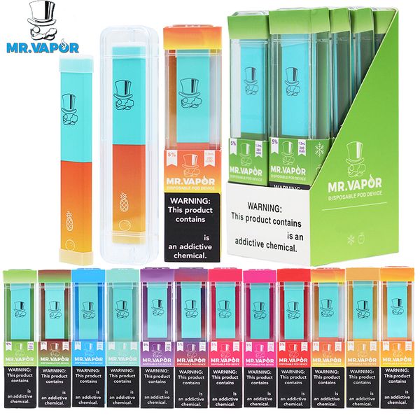 

Top MR VAPOR Одноразовые устройства MR.VAPOR Vape Pen Бобы Starter Kit 280mAh Аккумулятор 1,3 мл Картридж 400 пуфы Предварительно заполненные электронные сигарета Испарители