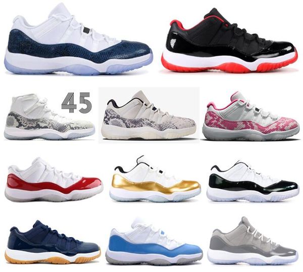 

11 low blue snakeskin bred closing ceremony navy gum basketball shoes men 11s unc cherry varsity red emerald sneakers