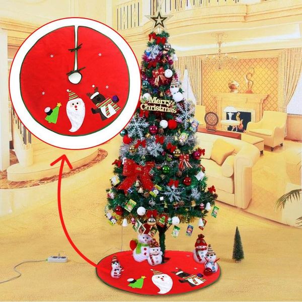 

90 см 100 см рождественская елка юбка ковер ноэль украшения натал xmas tree ковер фартуки рождественские украшения для дома белый красный