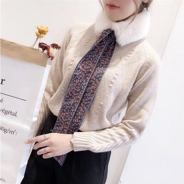 

взрыв женский зимний меховой воротник леопард шарф кролик волос ленты шарф