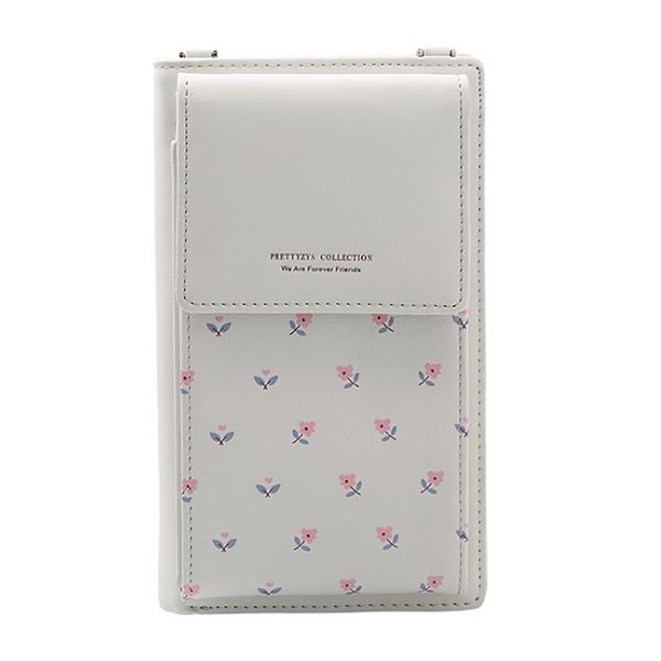 

женщины изменение кнопка печать мода телефон сумка card case crossbody держатель кошелек все в одном кожи pu многофункциональные деньги