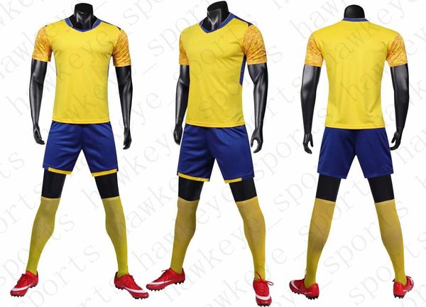 

new men's sports football uniform selling customized putuan training suit breathable 2019 short shirt 24561548, Black;yellow