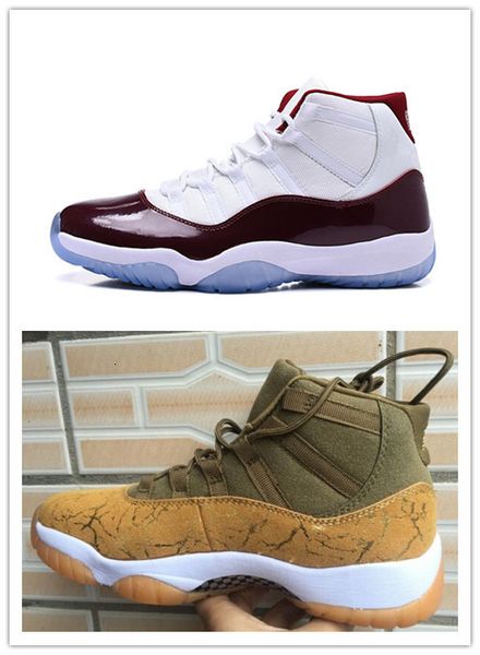 

wholesale 11 xi neutral olive gold yellow wine red men basketball shoes sports outdoor fashion trainers sneakers good quality size 7-13, Black