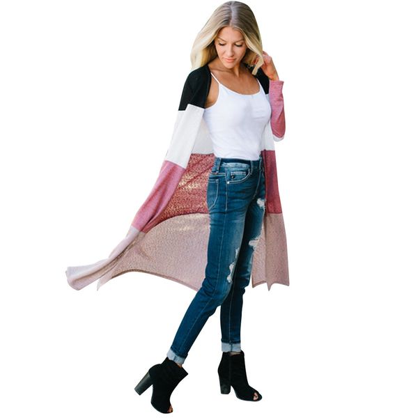 

outerwear & coats jackets womens casual open front patchwork cardigan sweater coats and jackets women 2019 7.10 0.5, Black;brown