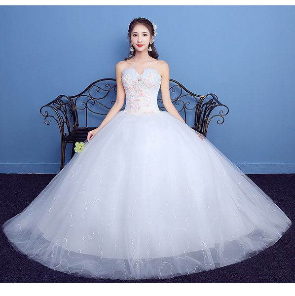 Acheter Robe De Mariée Nouveau Tube Mariage De Mariée Haut De Grande Taille Couleur Gros Mariage De 5026 Du Weddingsbeen Dhgatecom