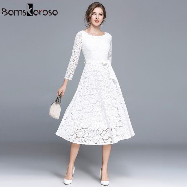 Acheter Robe Vintage Femmes Robe De Dentelle Blanche Élégante Noir Soirée Robes De Fête Femme Robe De Soirée Robe De Nuit Longue De $31.48 Du Qyzs001