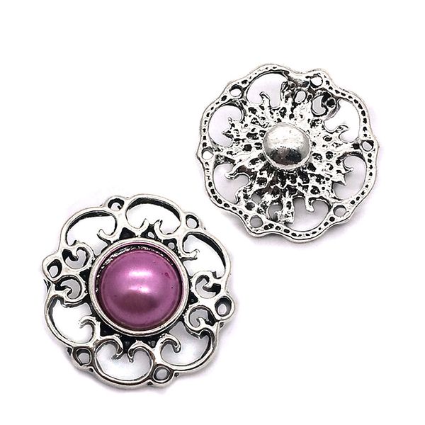 

luwellever w147 flower 3d 18mm 25mm 30mm metal snap button for bracelet necklace interchangeable jewelry women accessorie findings