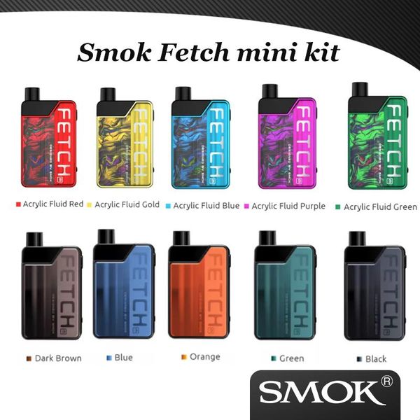 

100% первоначально Смок Fetch Mini Pod Kit 40W Встроенный 1200mAh батарея с 3.7ml с Refillable Под патрон 0,96