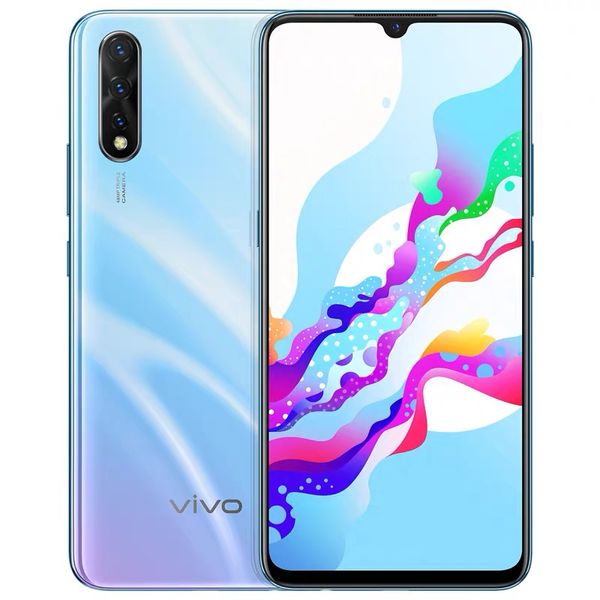 Orijinal Vivo Y7S 4G LTE Cep Telefonu 6 GB RAM 128 GB ROM Helio P65 Octa Çekirdekli Android 6.38 inç Tam Ekran 16.0MP OTG 4500 mAh Yüz Wake Parmak İzi ID Akıllı Cep Telefonu