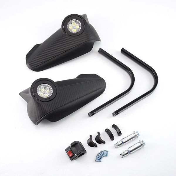 

for aprilia dorsoduro 750 900 1200 sxv450 sxv550 motorcycle dirt bike offroad led light handguard protector bar end carbon look