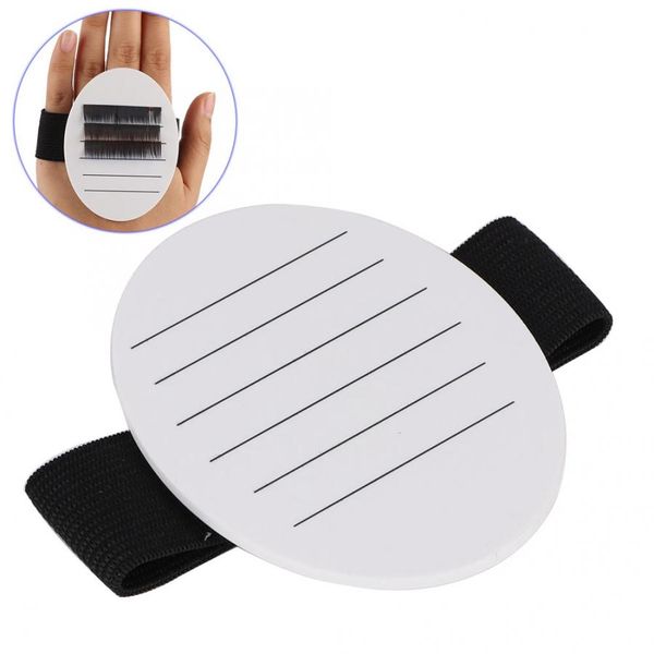 

professional acrylic hand-held false eyelash plate pallet lash extension white with belt for false eyelashes