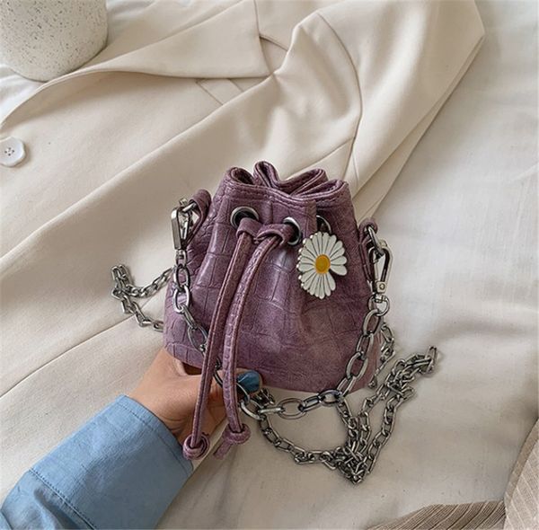 

2020 New Textured Fashion Niche Textured Stone Mini Bucket Bag Shoulder Crossbody Bag PH-CFY2006012