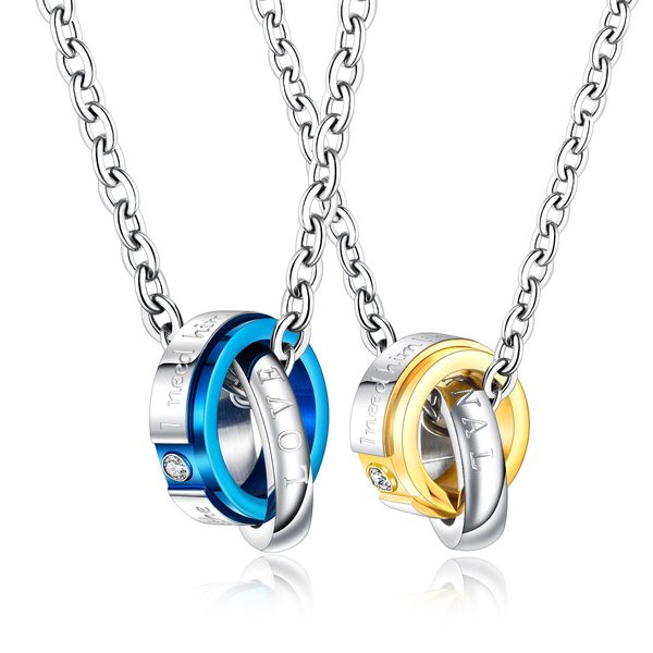 

new fashion stainless steel couple necklace simple urn necklace pendant student valentine's day gift clavicle chain, Silver