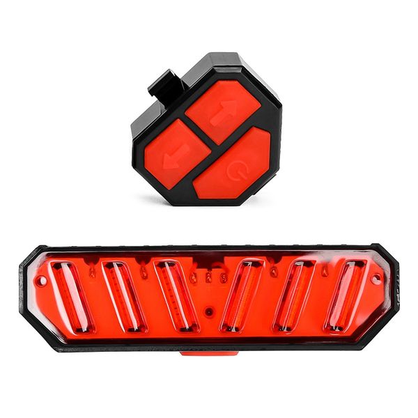 

intelligent remote control mountain bike led tail light usb charging mtb bicycle turn signal warning light lamp