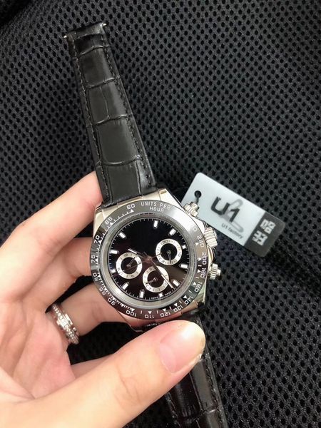 

mens watch 40mm gold white dial 316l stainless steel automatic 2813 movement leather strap mens wristwatches for christmas gift, Slivery;brown