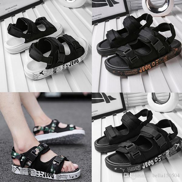 

brand designer slippers suicoke sandals non-slip man women lovers visvim summer casual shoes slippers beach outdoor slippers 36-45, Black